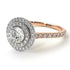 Two Tones Double Halo Diamond Ring - Zoey No. 78