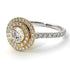 Two Tones Double Halo Diamond Ring - Zoey No. 77