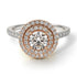 Two Tones Double Halo Diamond Ring - Zoey No. 78