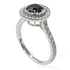 Double Halo Black Diamond Ring - Zoey No. 3 image 3
