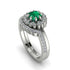Double Halo Emerald Cushion Bridal Set - Sharon No. 6 image 1