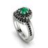 Double Halo Emerald Cushion Bridal Set - Sharon No. 36 image 1