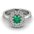 Double Halo Emerald Cushion Bridal Set - Sharon No. 6 image 2