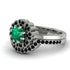 Double Halo Emerald Cushion Bridal Set - Sharon No. 36 image 3