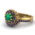 Double Halo Emerald Cushion Bridal Set - Sharon No. 64 image 3