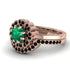 Double Halo Emerald Cushion Bridal Set - Sharon No. 35 image 3