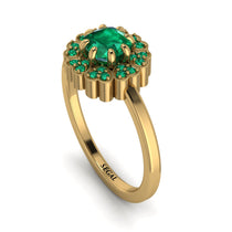 Double Halo Emerald Cushion Engagement Ring - Sharon No. 19 image 1