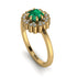Double Halo Emerald Cushion Engagement Ring - Sharon No. 4