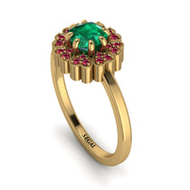 Double Halo Emerald Cushion Engagement Ring - Sharon No. 49 image 1