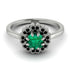 Double Halo Emerald Cushion Engagement Ring - Sharon No. 36 image 2