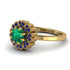 Double Halo Emerald Cushion Engagement Ring - Sharon No. 64 image 3