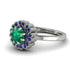 Double Halo Emerald Cushion Engagement Ring - Sharon No. 66 image 3