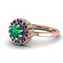 Double Halo Emerald Cushion Engagement Ring - Sharon No. 65 image 3