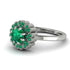 Double Halo Emerald Cushion Engagement Ring - Sharon No. 21 image 3