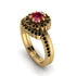 Double Halo Ruby Cushion Bridal Set - Sharon No. 40 image 1