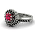 Double Halo Ruby Cushion Bridal Set - Sharon No. 42 image 3