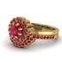 Double Halo Ruby Cushion Bridal Set - Sharon No. 55 image 3