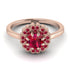 Double Halo Ruby Cushion Engagement Ring - Sharon No. 56
