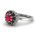 Double Halo Ruby Cushion Engagement Ring - Sharon No. 42 image 3