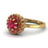 Double Halo Ruby Cushion Engagement Ring - Sharon No. 55
