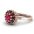 Double Halo Ruby Cushion Engagement Ring - Sharon No. 41 image 3