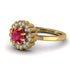 Double Halo Ruby Cushion Engagement Ring - Sharon No. 10 image 3