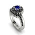 Double Halo Sapphire Cushion Bridal Set - Sharon No. 45 image 1