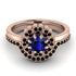Double Halo Sapphire Cushion Bridal Set - Sharon No. 44 image 2