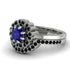 Double Halo Sapphire Cushion Bridal Set - Sharon No. 45 image 3