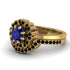 Double Halo Sapphire Cushion Bridal Set - Sharon No. 43 image 3