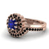 Double Halo Sapphire Cushion Bridal Set - Sharon No. 44 image 3