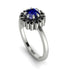 Double Halo Sapphire Cushion Engagement Ring - Sharon No. 45