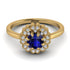 Double Halo Sapphire Cushion Engagement Ring - Sharon No. 13 image 2