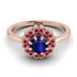 Double Halo Sapphire Cushion Engagement Ring - Sharon No. 59 image 2