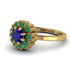 Double Halo Sapphire Cushion Engagement Ring - Sharon No. 28