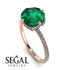 Double Hidden Halo Emerald Engagement Ring - Angelina No. 5 image 2