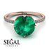 Double Hidden Halo Emerald Engagement Ring - Angelina No. 5 image 3