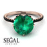 Double Hidden Halo Emerald Engagement Ring - Angelina No. 35 image 3