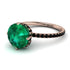 Double Hidden Halo Emerald Engagement Ring - Angelina No. 35 image 1