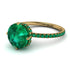 Double Hidden Halo Emerald Engagement Ring - Angelina No. 19