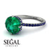 Double Hidden Halo Emerald Engagement Ring - Angelina No. 66