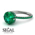 Double Hidden Halo Emerald Engagement Ring - Angelina No. 21 image 10