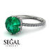 Double Hidden Halo Emerald Engagement Ring - Angelina No. 6 image 10