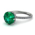 Double Hidden Halo Emerald Engagement Ring - Angelina No. 6 image 1