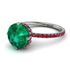 Double Hidden Halo Emerald Engagement Ring - Angelina No. 51