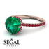 Double Hidden Halo Emerald Engagement Ring - Angelina No. 50