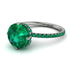 Double Hidden Halo Emerald Engagement Ring - Angelina No. 21 image 1