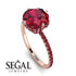Double Hidden Halo Ruby Engagement Ring - Angelina No. 56 image 2