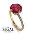 Double Hidden Halo Ruby Engagement Ring - Angelina No. 10 image 2