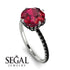 Double Hidden Halo Ruby Engagement Ring - Angelina No. 42 image 2